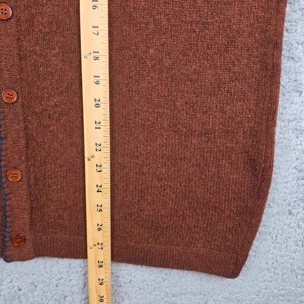Vintage Banana Republic Wool Sweater Vest Mens L Brown Safari Italian Virgin 80s